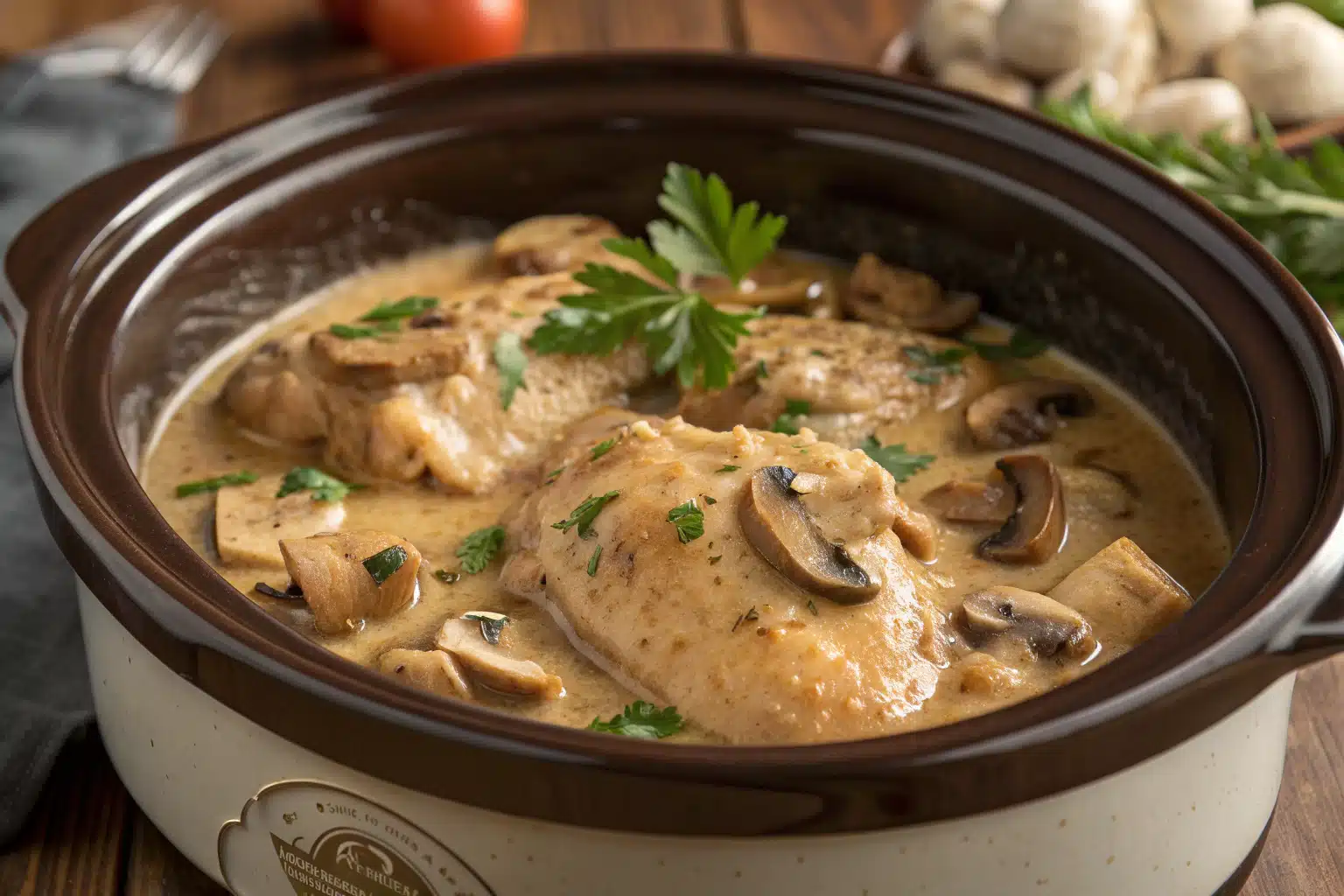 Comfort Food Classic: Versatile Crockpot Chicken & Mushroom Gravy